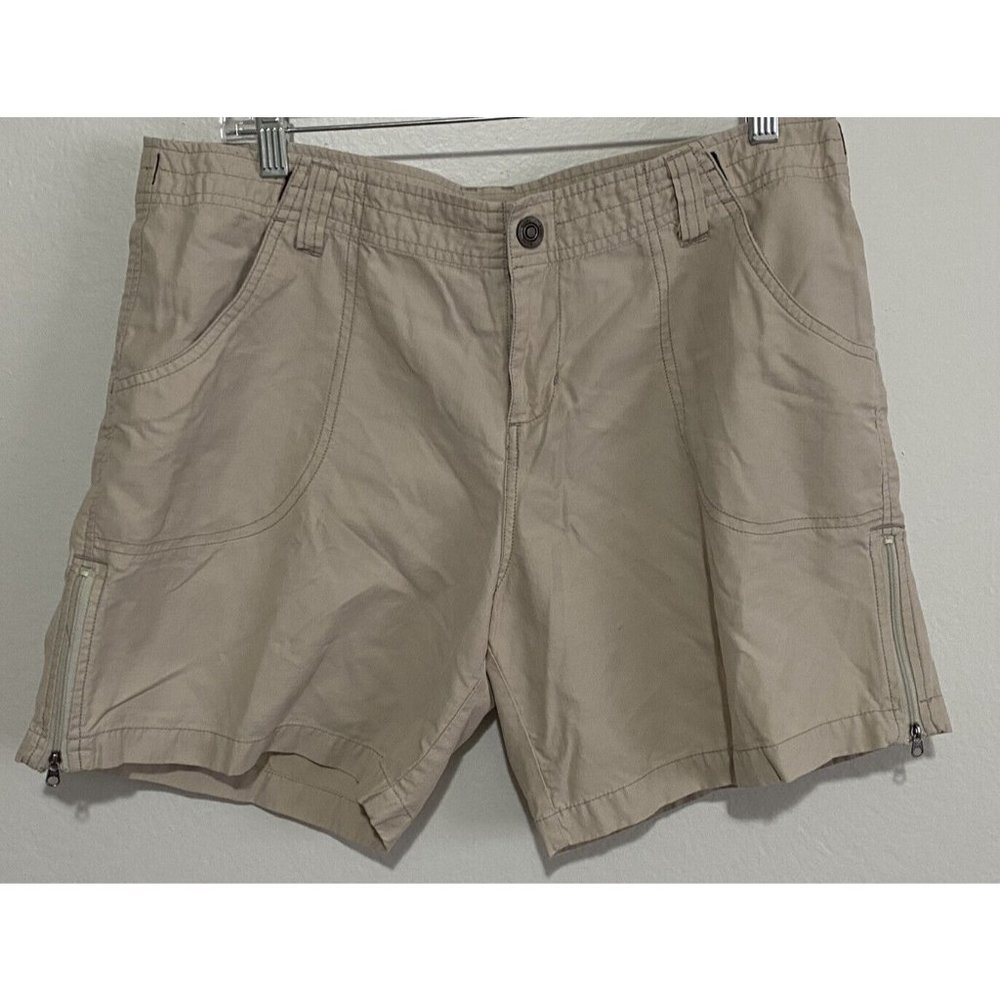 Kuhl Born In The Mountains Women's Large Tan Hiking Kuhl-Dry Shorts 34" x 6"